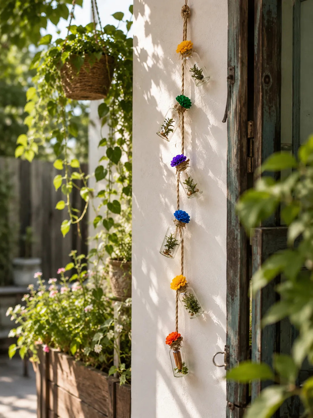 Mini Glass Jar Plant Hanging Decor | Aesthetic Wall Decoration