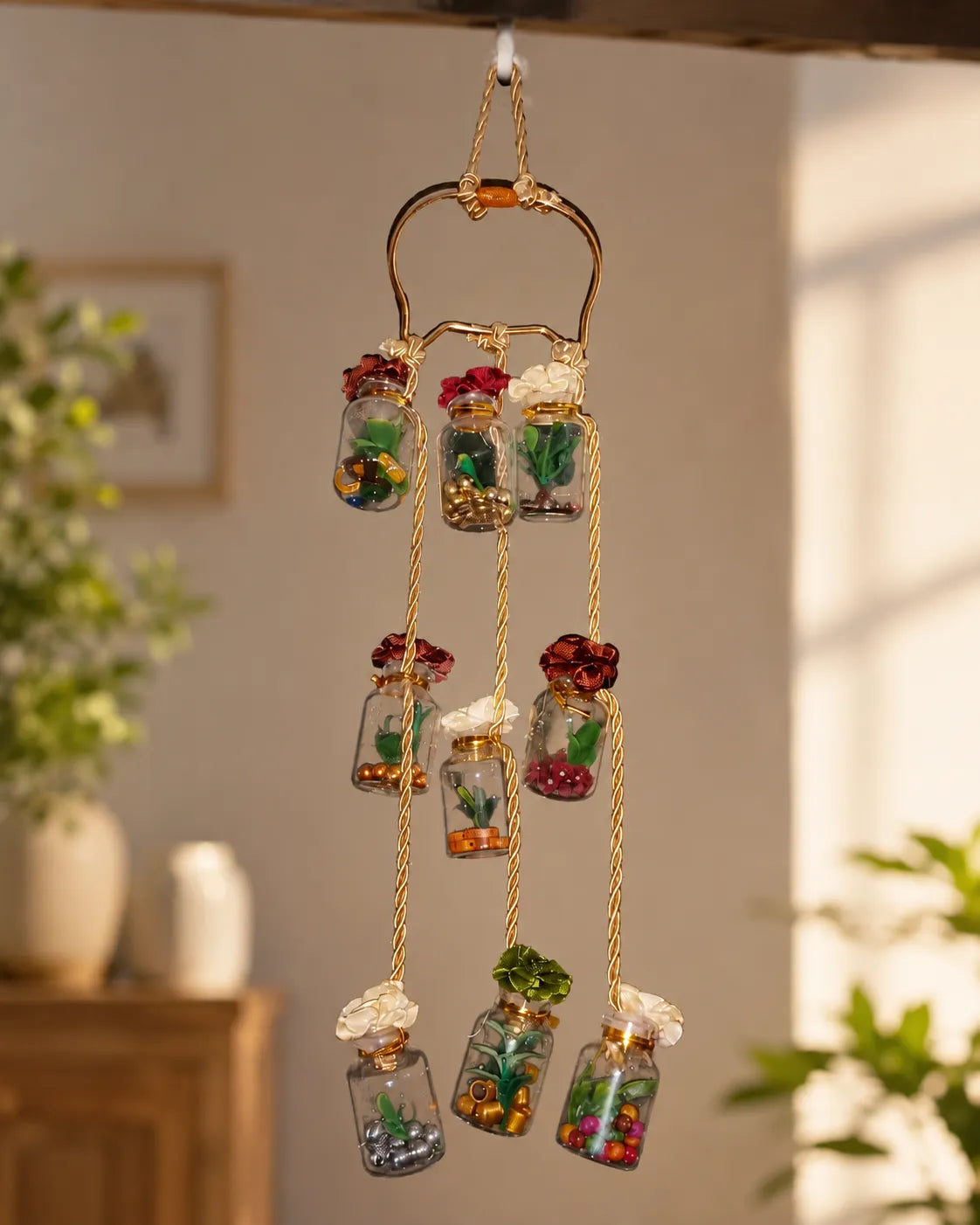 Mini Glass Jar Plant Hanging Decor | Aesthetic Wall Decoration